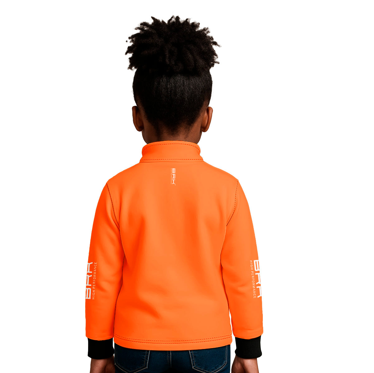 Camisa de Pesca Infantil Brk Básica Laranja com Proteção Solar UV50+