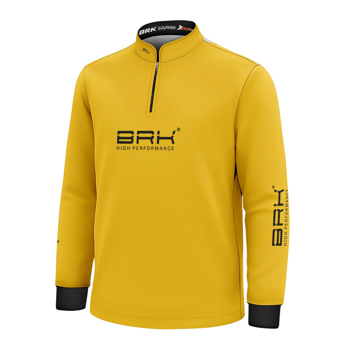 Camisa de Pesca Infantil Brk Básica Amarela com Proteção Solar UV50+