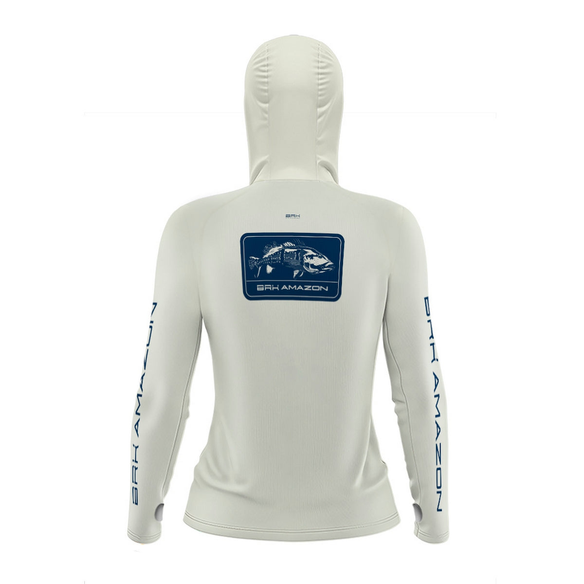 Camisa FusionX Brk Feminino Tucunaré Clean Bege com Capuz e Proteção UV50+