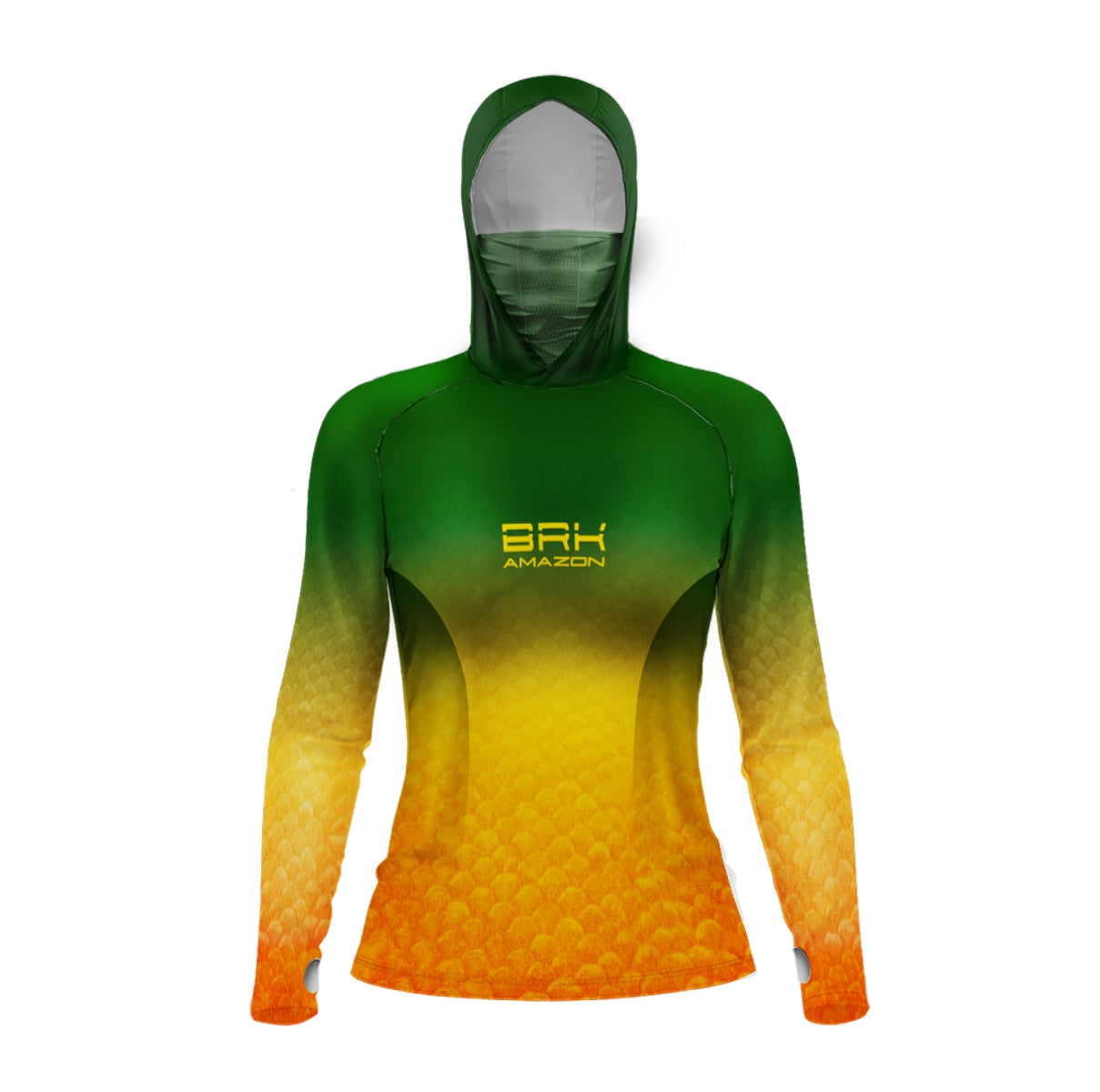 Camisa FusionX Brk Feminino Tucunaré Açu com Capuz e Proteção UV50+