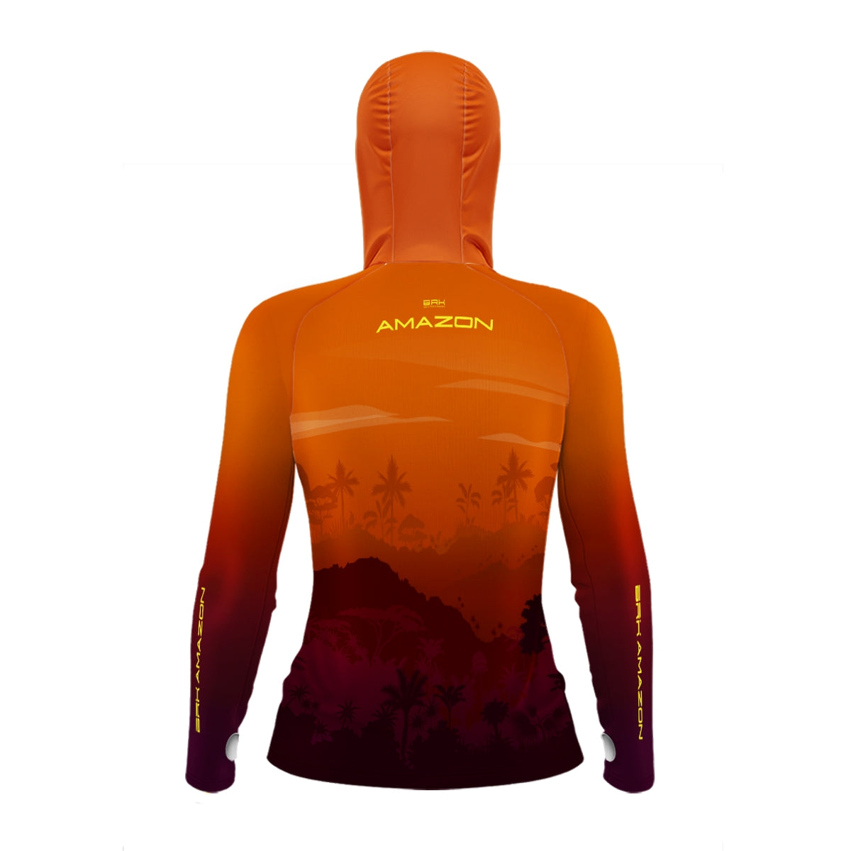 Camisa FusionX Brk Feminino Por do Sol Mata com Capuz e Proteção UV50+