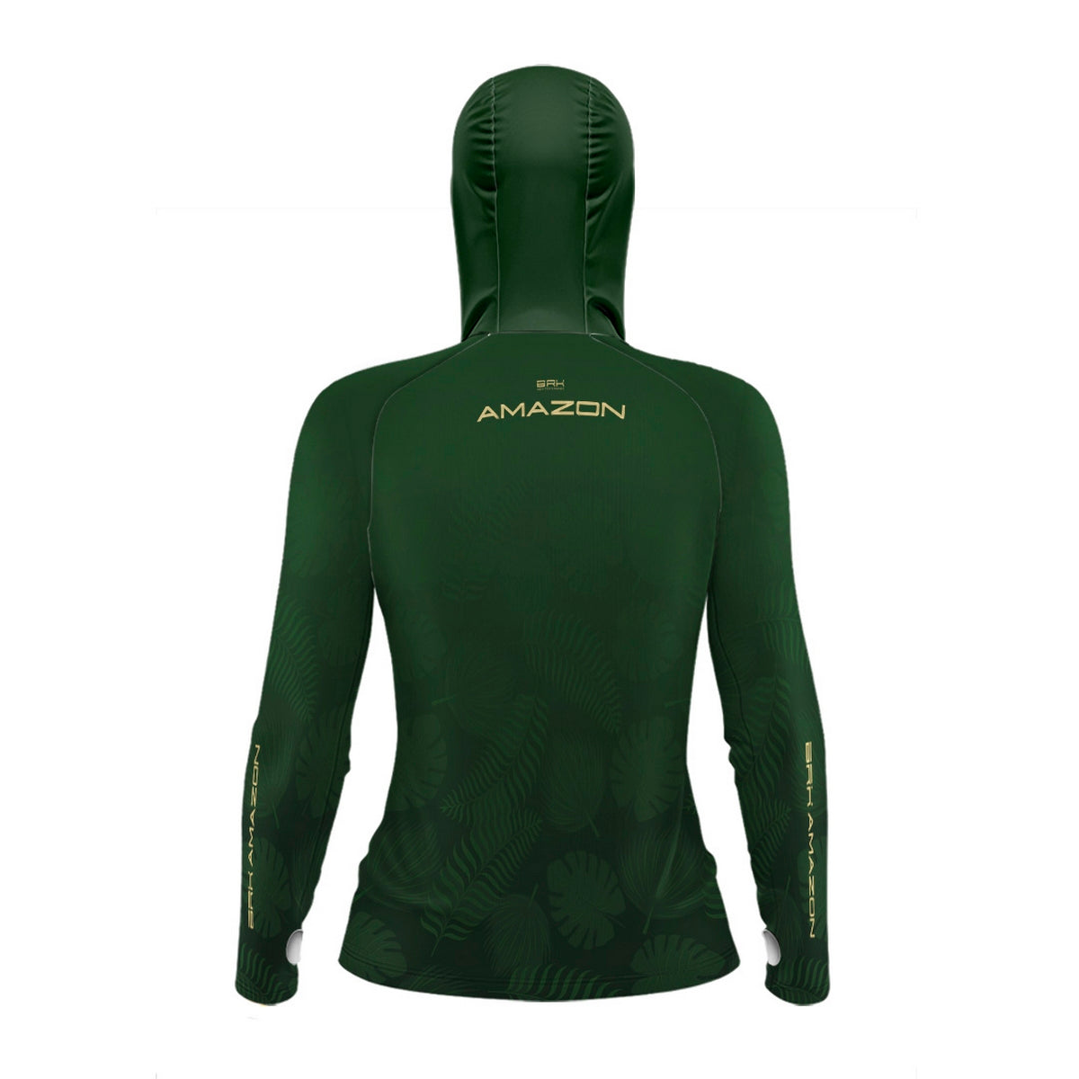 Camisa FusionX Brk Feminino Folhas com Capuz e Proteção UV50+