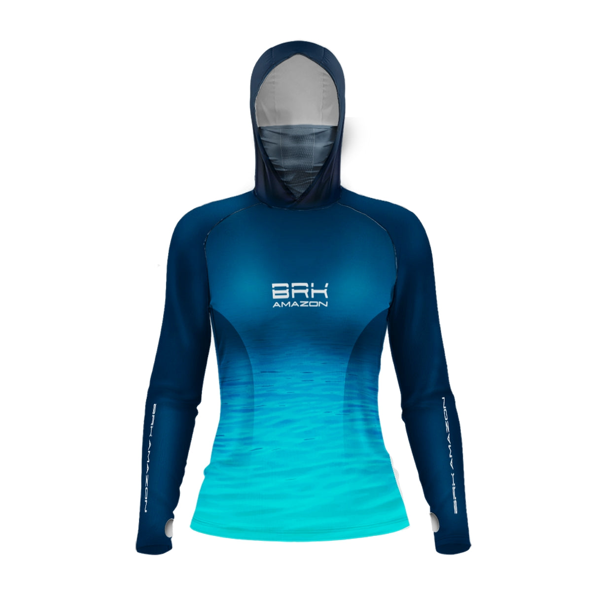 Camisa FusionX Brk Feminino Água com Capuz e Proteção UV50+