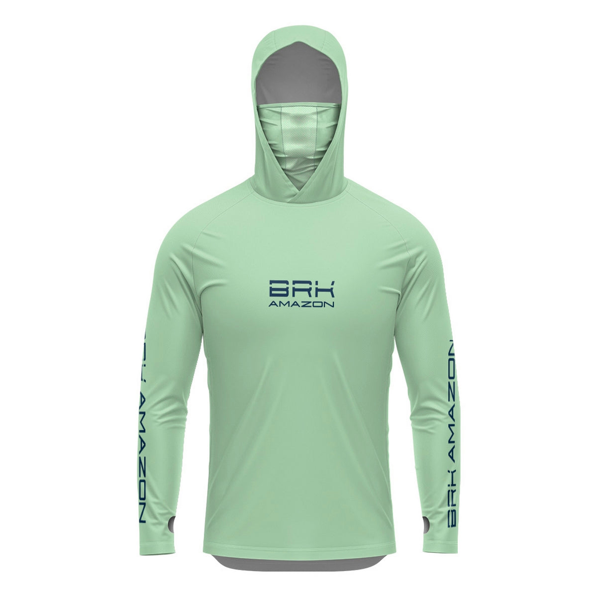 Camisa FusionX Brk Tucunaré Clean Verde Claro com Capuz e Proteção UV50+