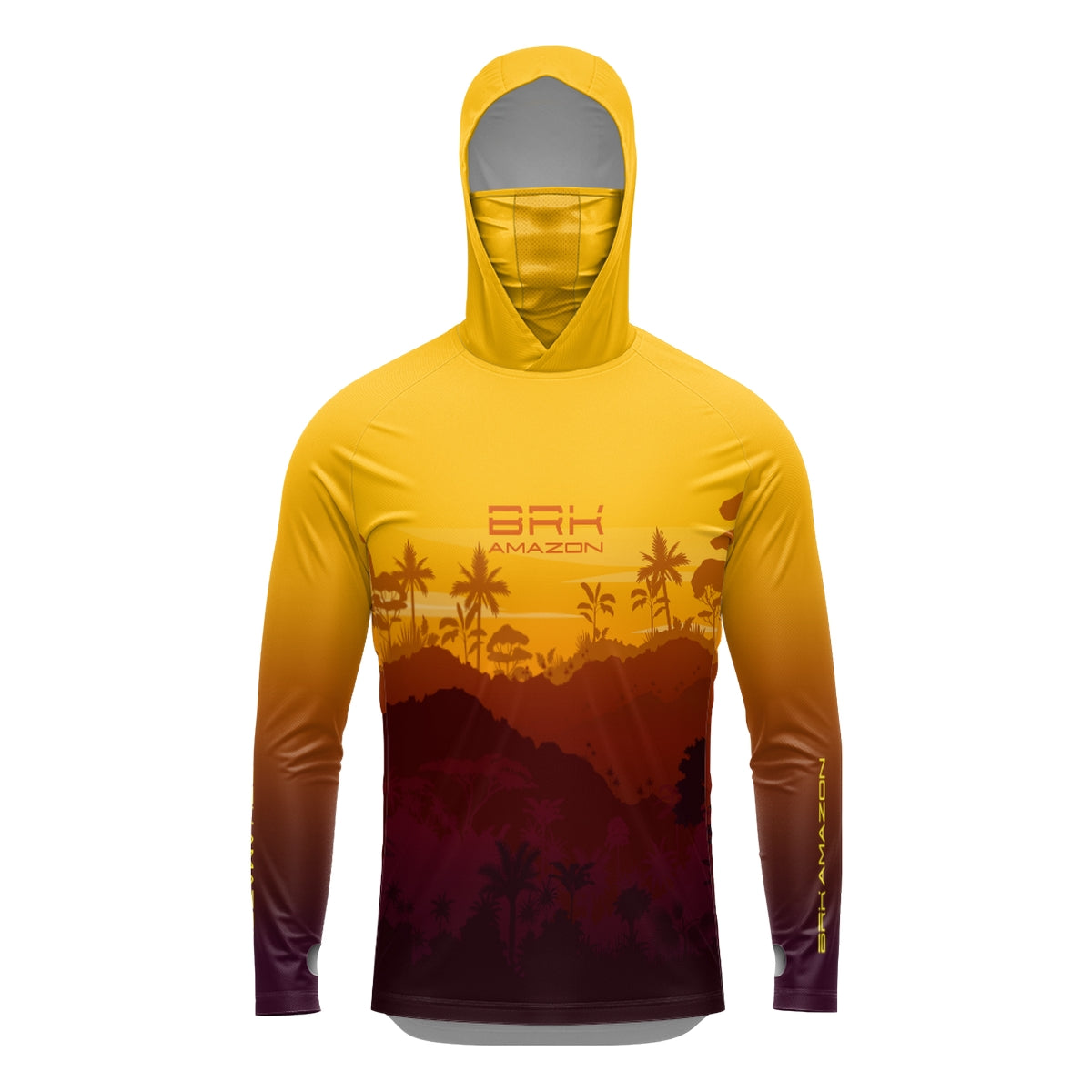 Camisa FusionX Brk Por do Sol Mata Clara com Capuz e Proteção UV50+