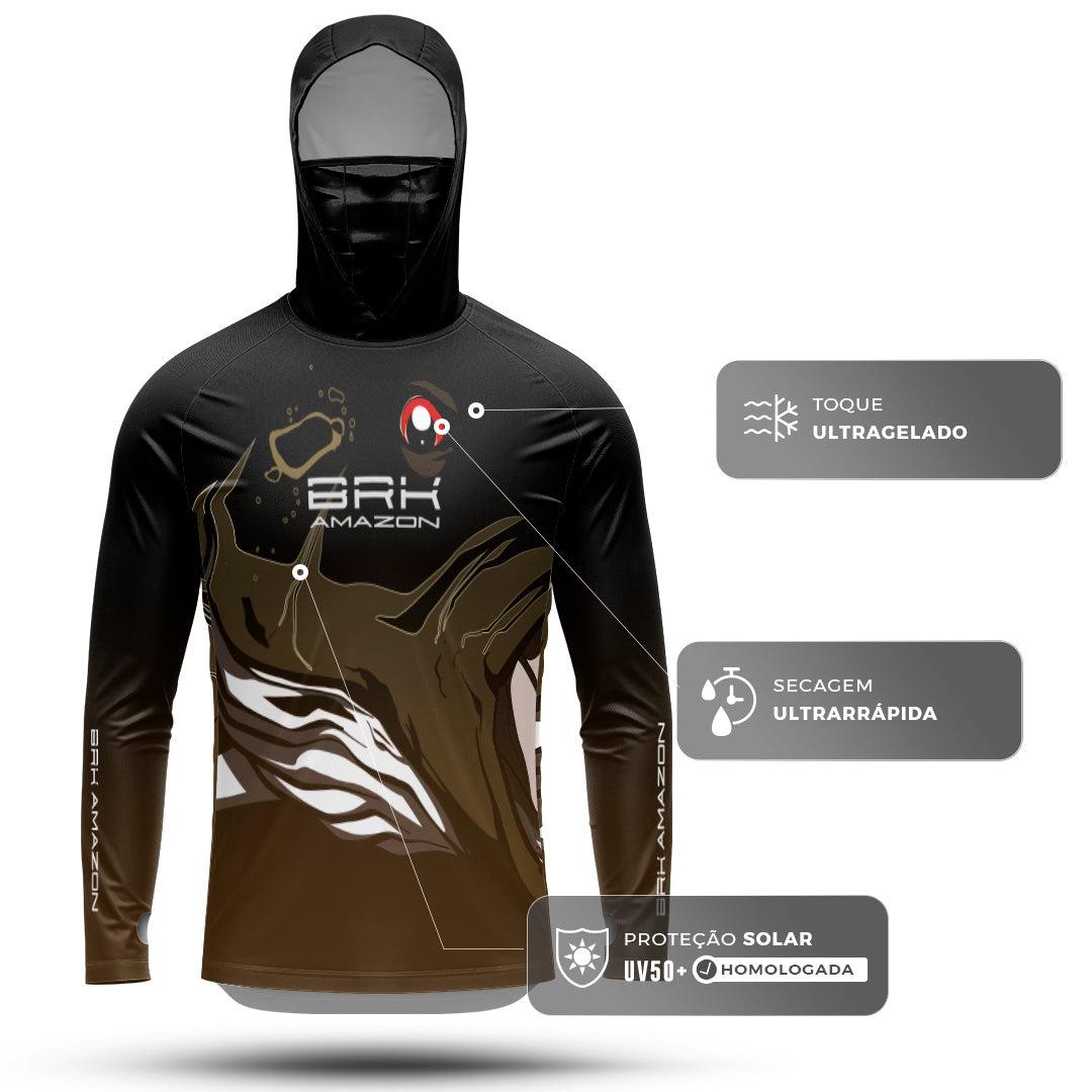 Camisa FusionX Brk Big Tucuna com Capuz e Proteção UV50+