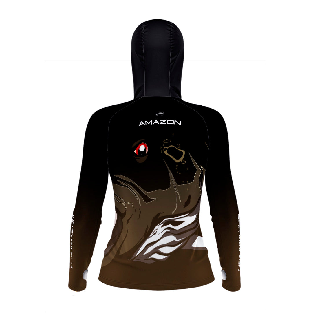 Camisa FusionX Brk Feminina Big Tucuna com Capuz e Proteção UV50+