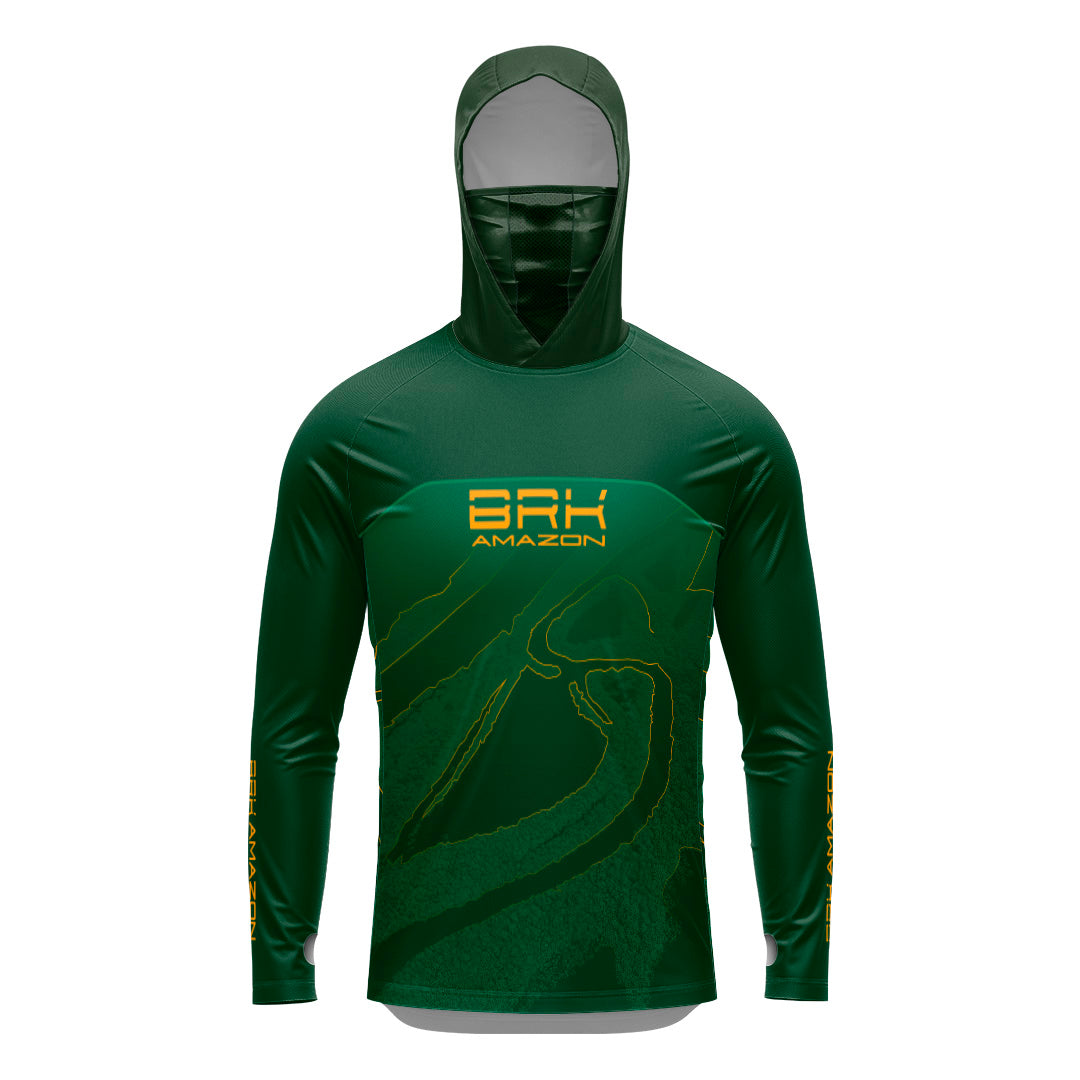 Camisa FusionX Brk Silhueta Rio Amazonas com Capuz e Proteção UV50+