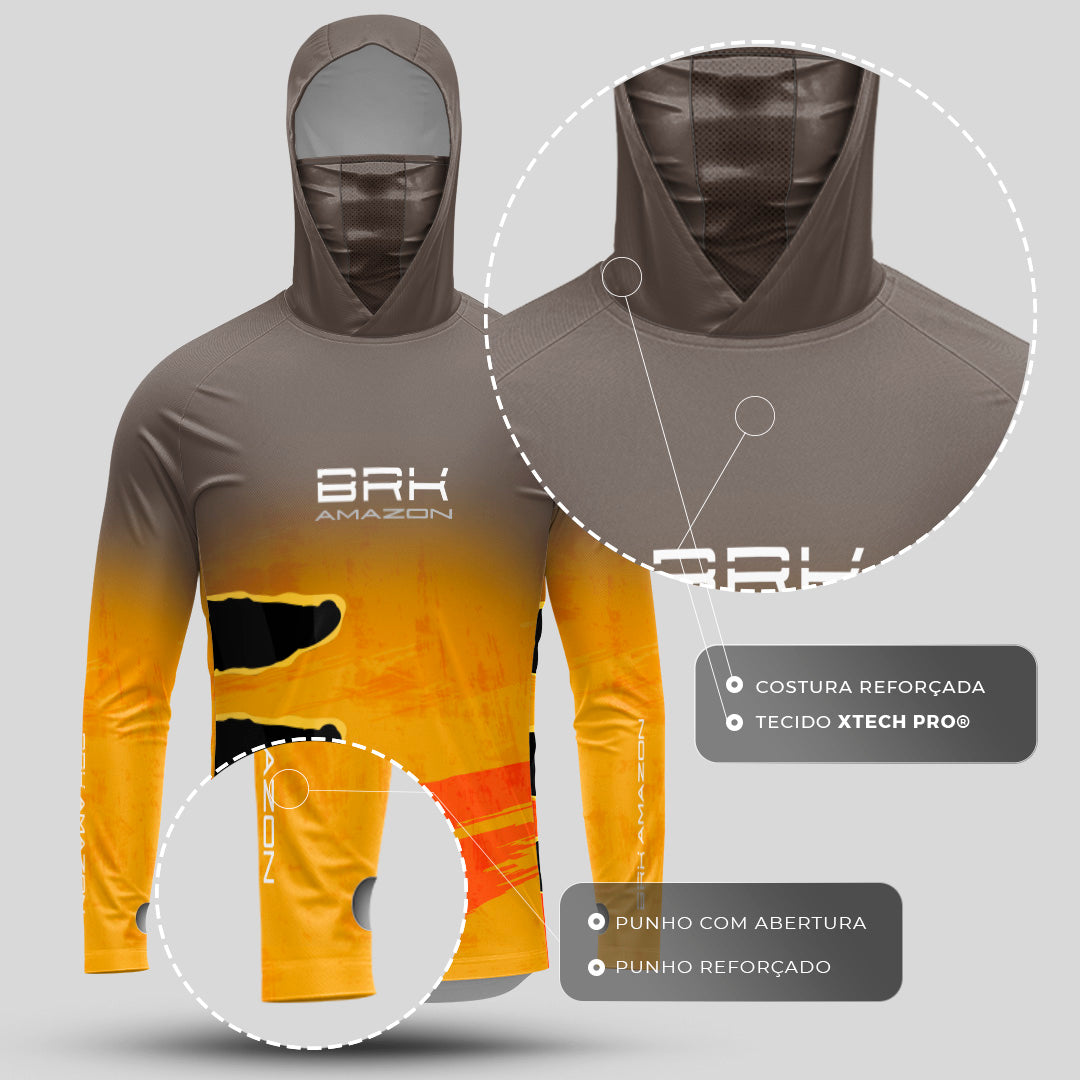 Camisa FusionX Brk Tucunaré Açu com Capuz e Proteção UV50+