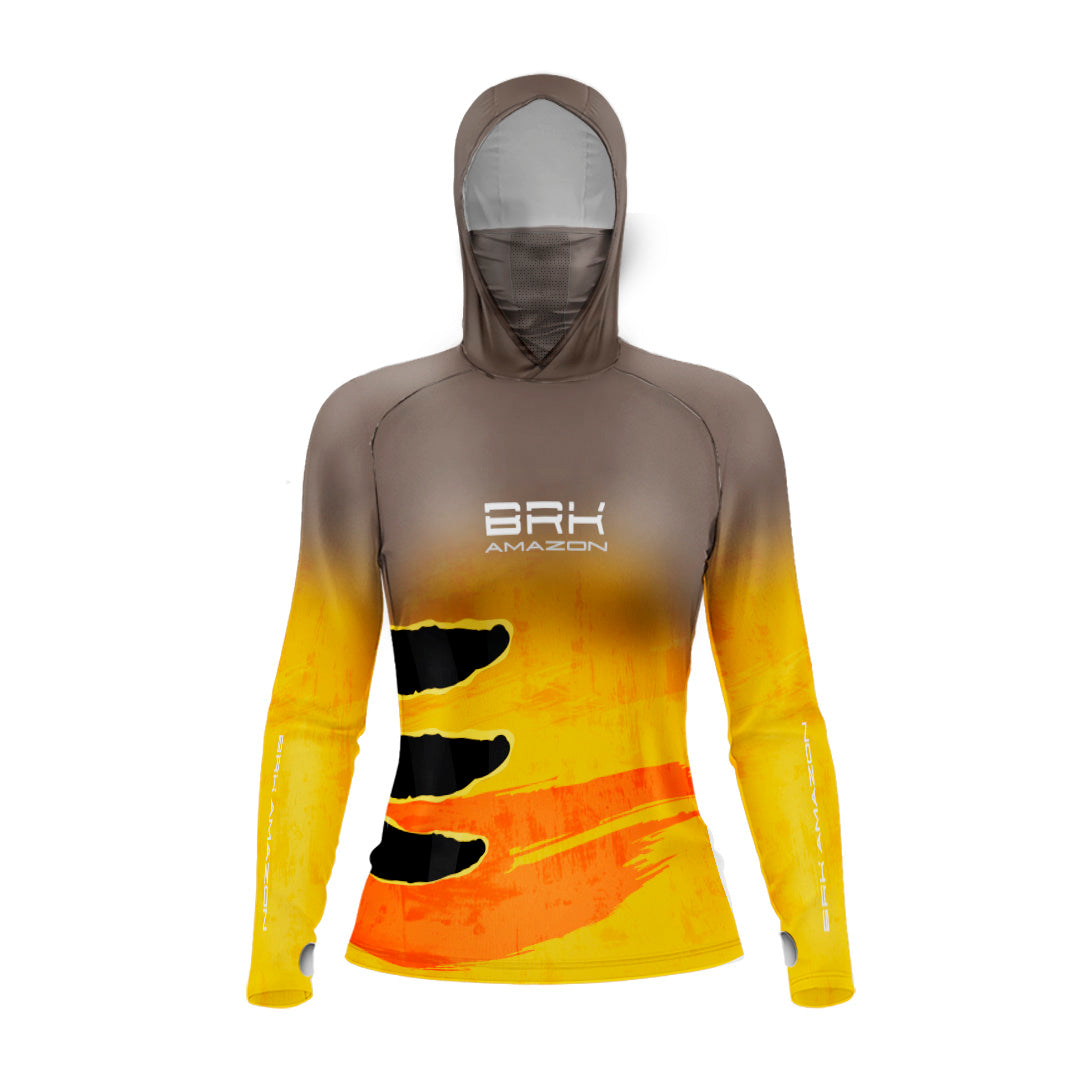 Camisa FusionX Brk Feminina Tucunaré Açu com Capuz e Proteção UV50+