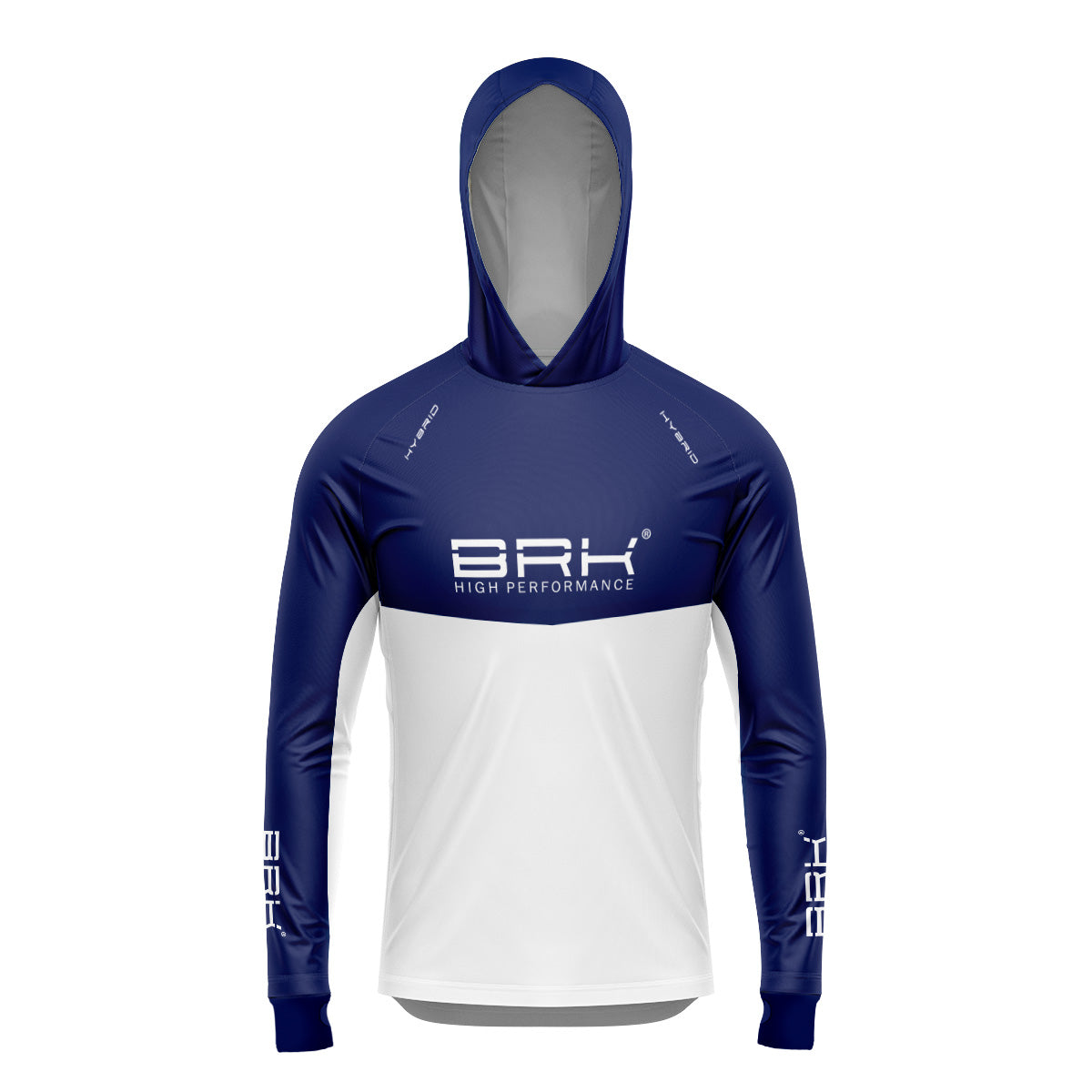Camisa de Pesca Brk com Capuz Hybrid Blue Fishing com Proteção Solar UV50+