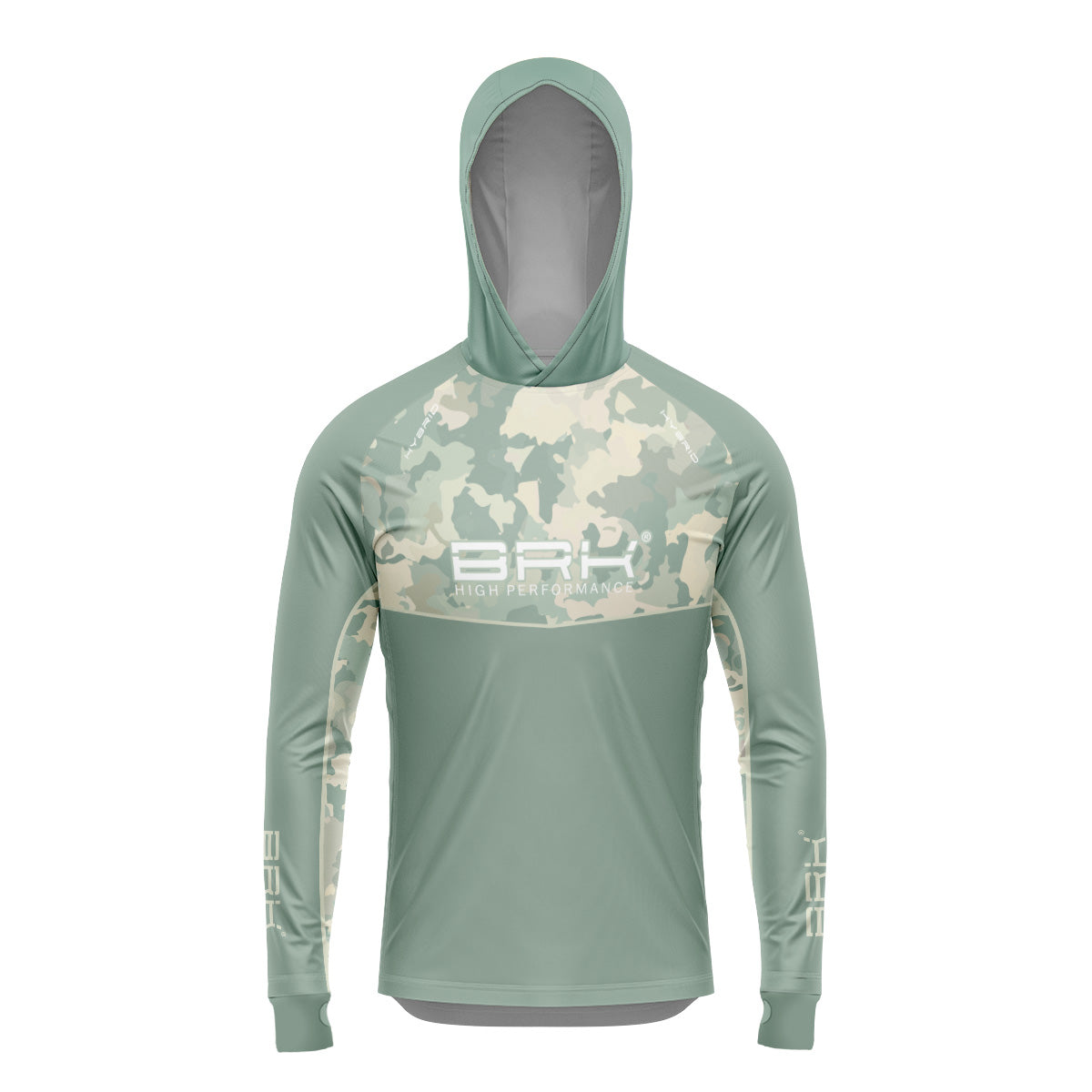 Camisa de Pesca Brk com Capuz Hybrid Camu Selva com Proteção Solar UV50+