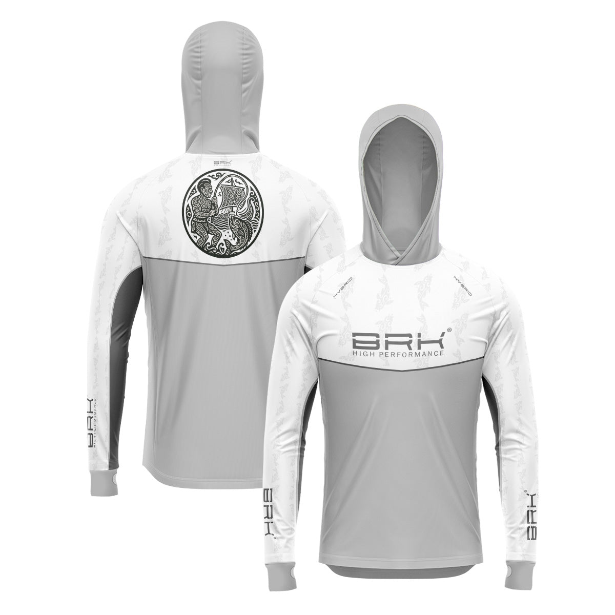 Camisa de Pesca Brk com Capuz Hybrid Maori Vicking com Proteção Solar UV50+