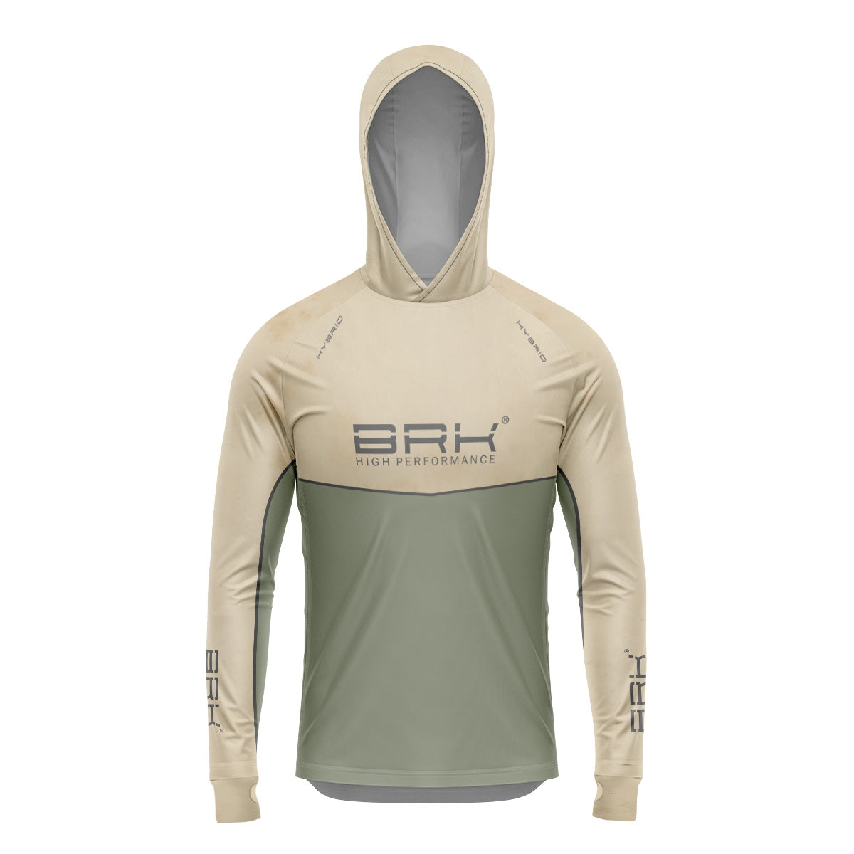 Camisa de Pesca Brk com Capuz Hybrid Luva Maps com Proteção Solar UV50+