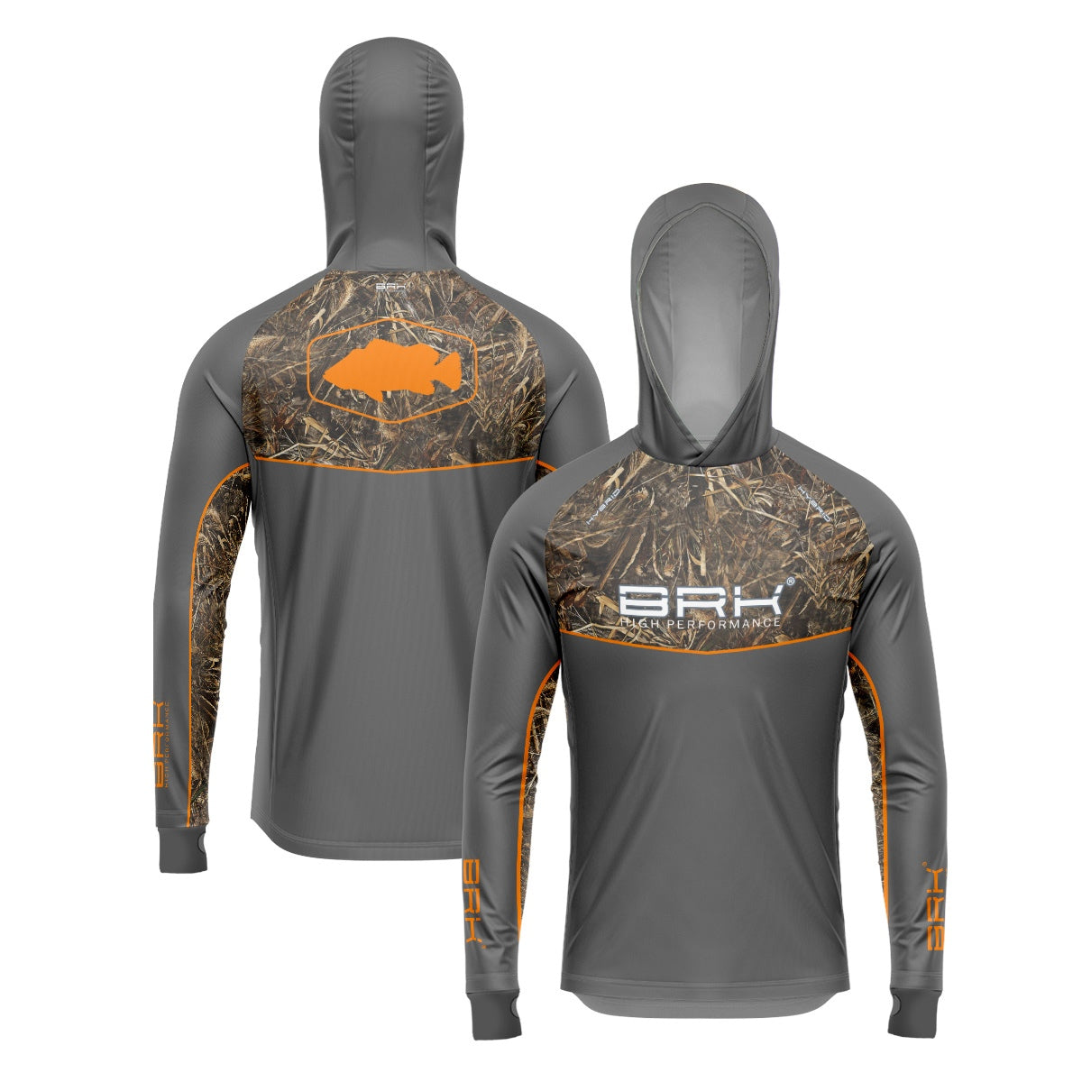 Camisa de Pesca Brk com Capuz Hybrid Real Tree Fishing com Proteção Solar UV50+