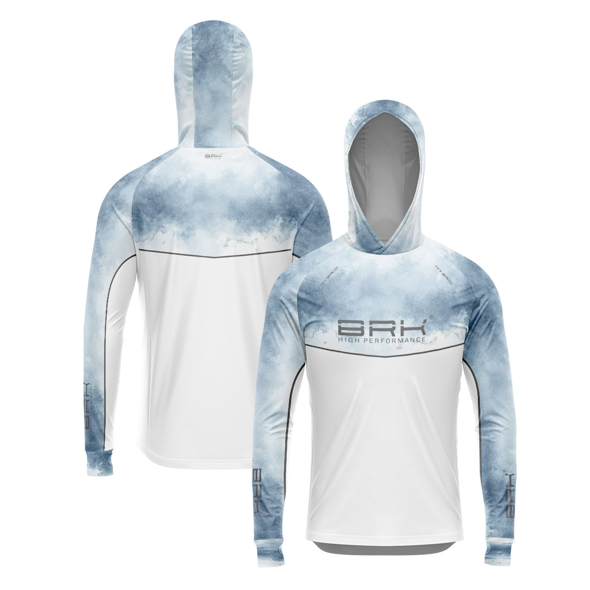 Camisa de Pesca Brk com Capuz Hybrid Snow com Proteção Solar UV50+