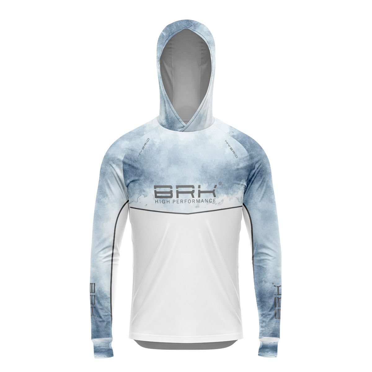 Camisa de Pesca Brk com Capuz Hybrid Snow com Proteção Solar UV50+