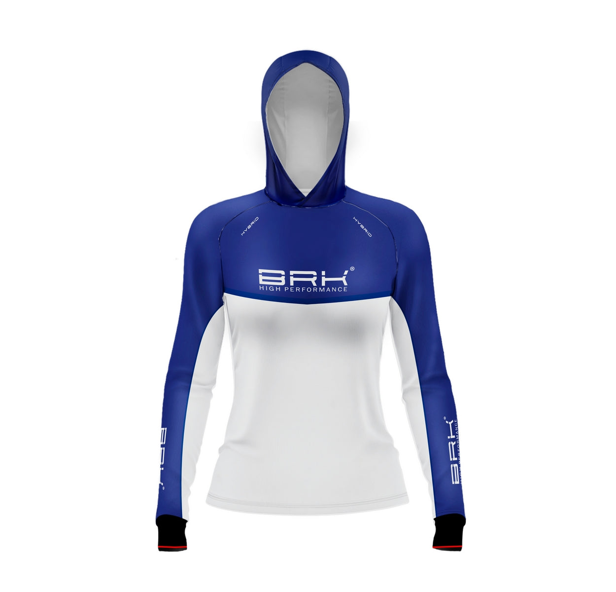 Camisa de Pesca Feminina Brk com Capuz Hybrid Blue Fishing com Proteção Solar UV50+