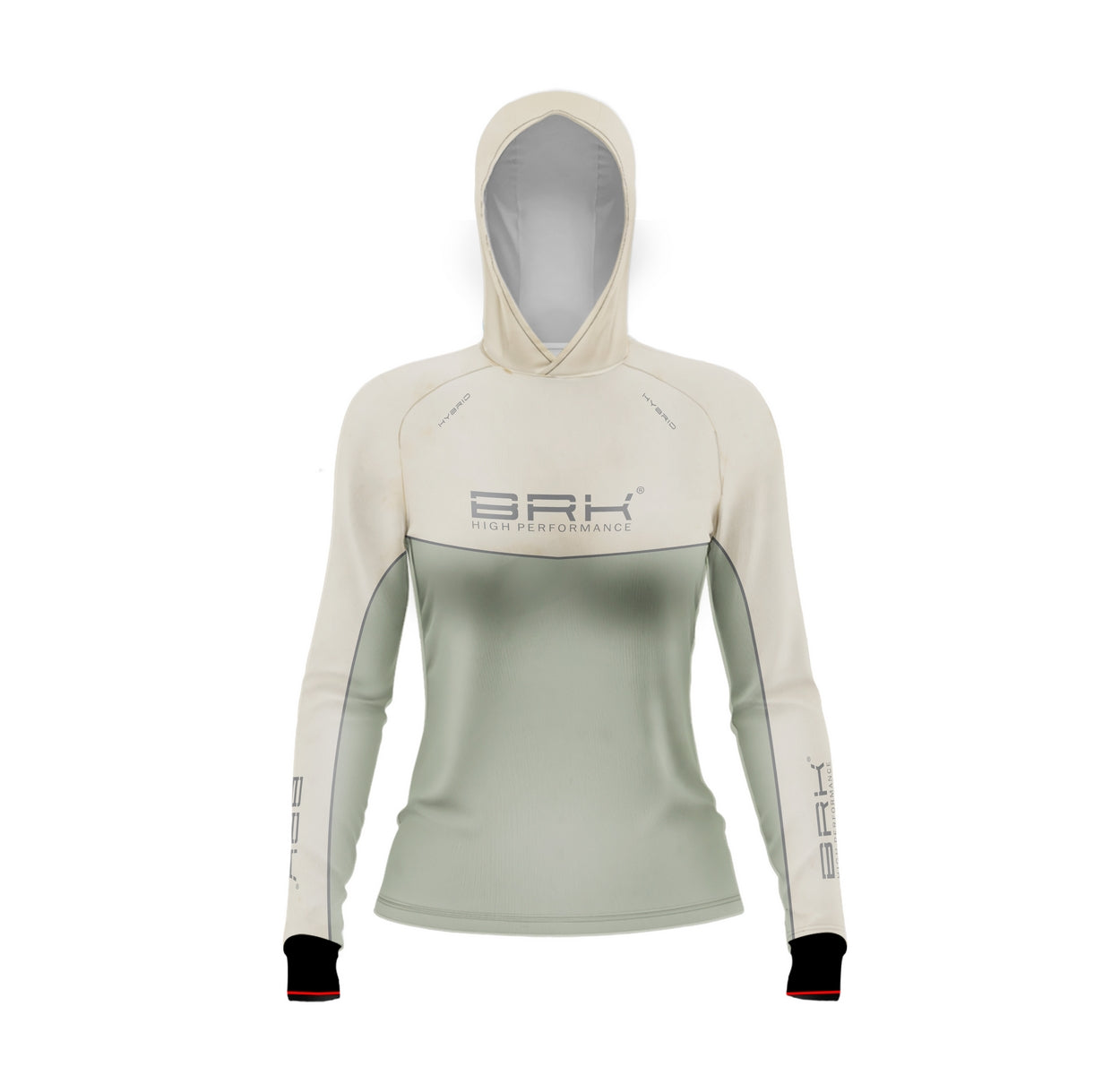 Camisa de Pesca Feminina Brk com Capuz Hybrid Luva Maps com Proteção Solar UV50+