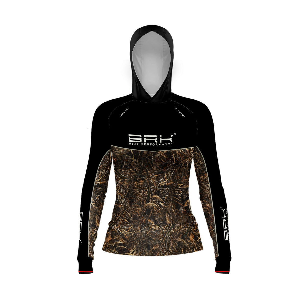 Camisa de Pesca Feminina Brk com Capuz Hybrid No Bait No Fishing com Proteção Solar UV50+