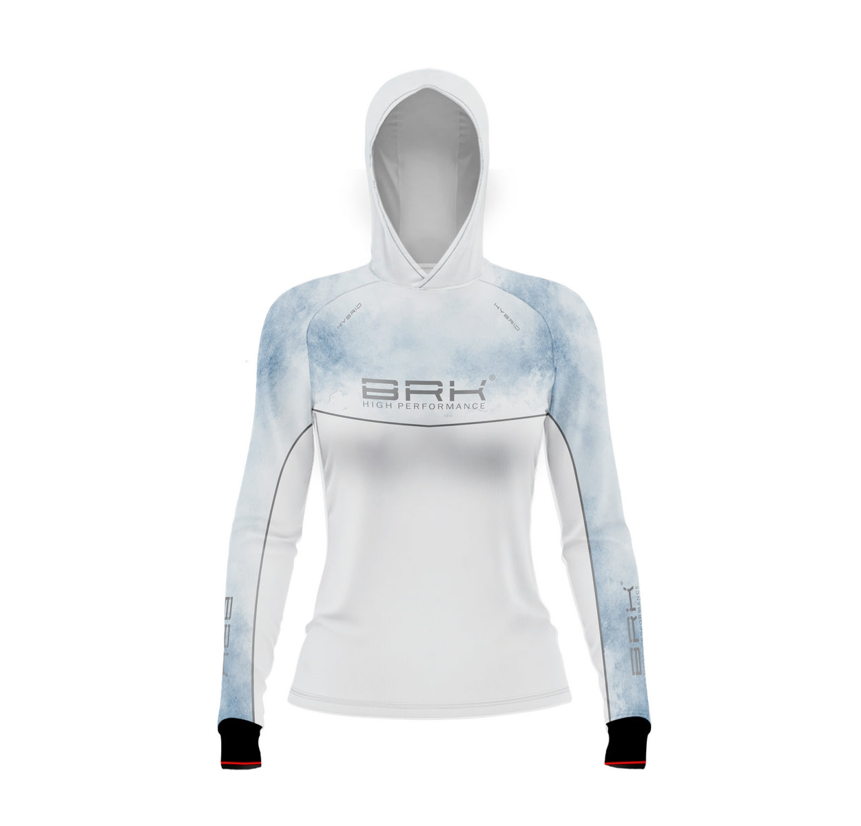 Camisa de Pesca Feminina Brk com Capuz Hybrid Snow com Proteção Solar UV50+