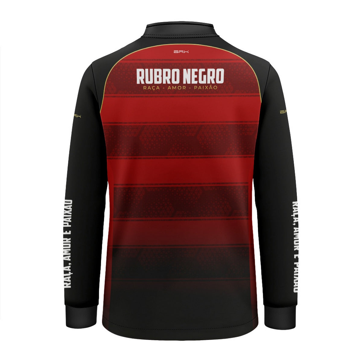 Camisa Infantil Brk Rubro Negro Listras Vermelhas com Proteção UV50