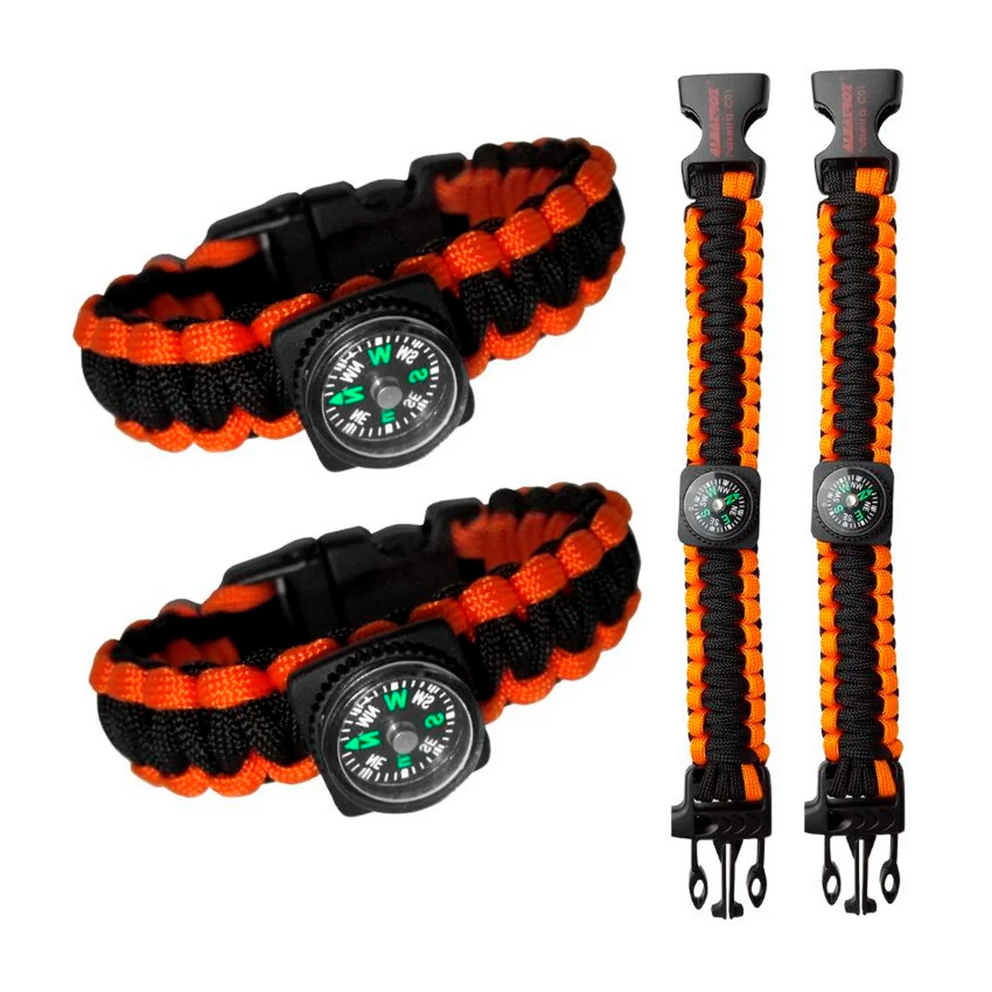 Kit de Pulseiras Paracord com Bússola Albatroz