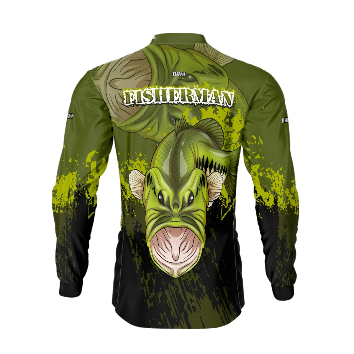 Camisa de Pesca Brk Black Bass Verde com Proteção UV50+