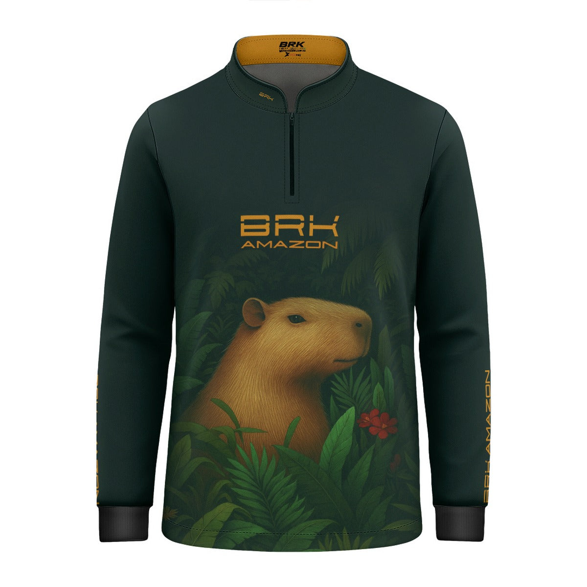 Camisa de Pesca Infantil Brk Amazon Capivara com Proteção UV50