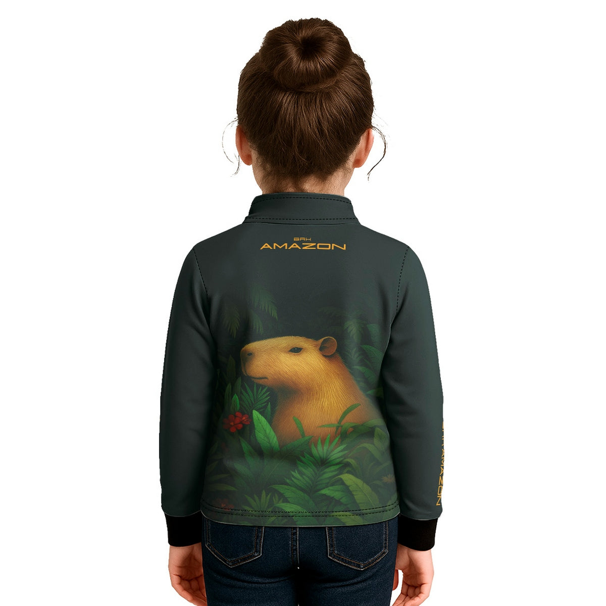 Camisa de Pesca Infantil Brk Amazon Capivara com Proteção UV50