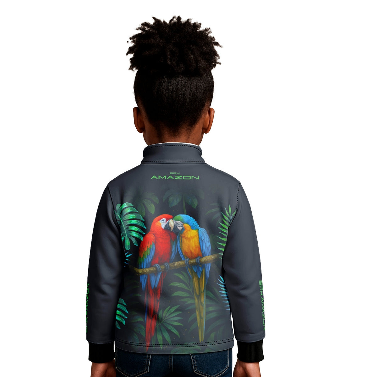 Camisa de Pesca Infantil Brk Amazon Casal de Araras com Proteção UV50