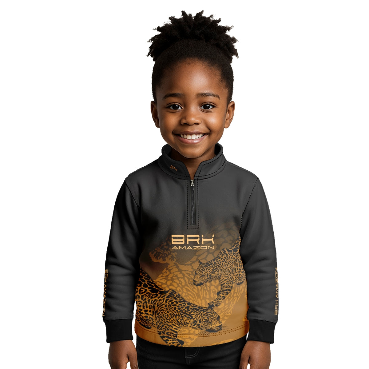 Camisa de Pesca Infantil Brk Amazon Onça com Proteção UV50