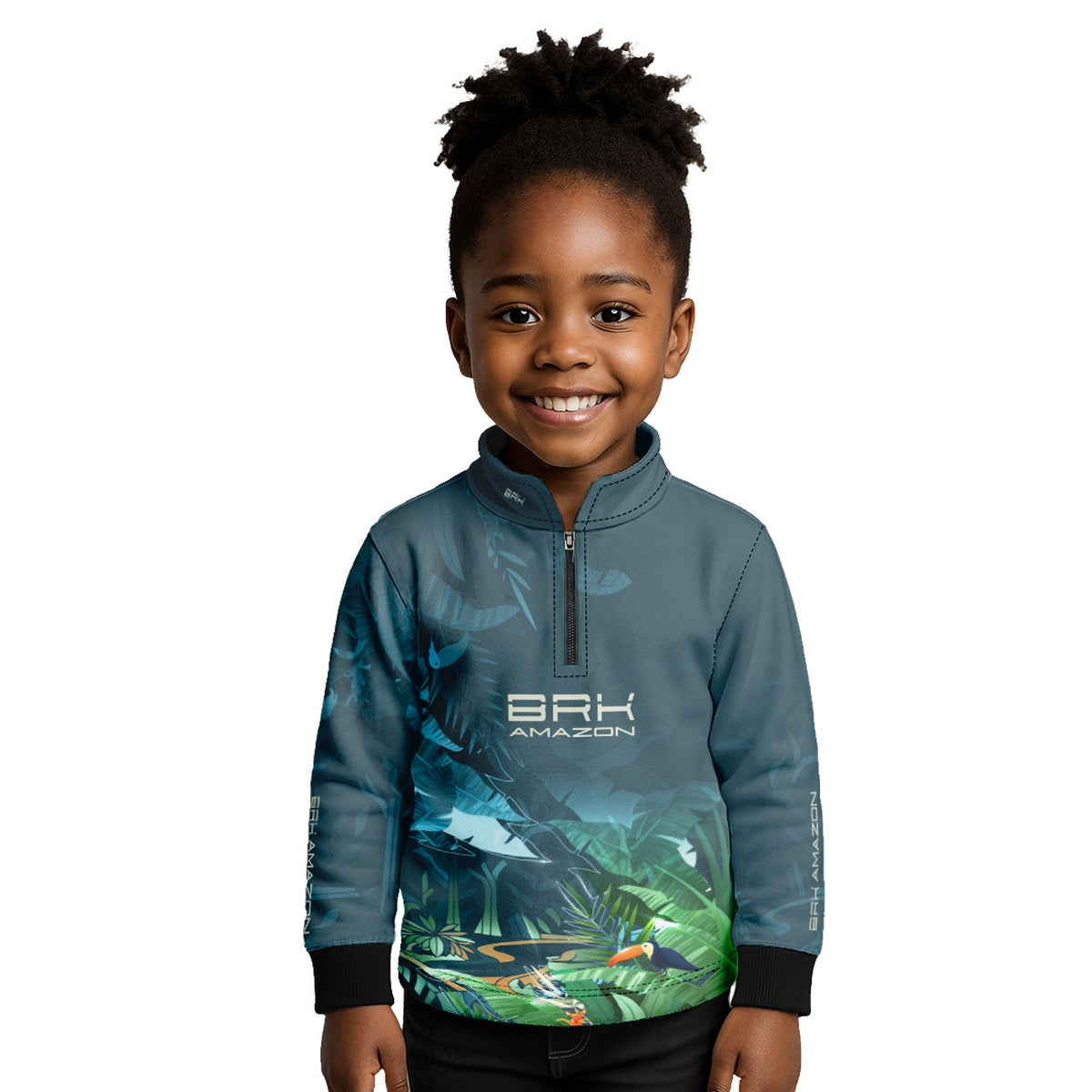 Camisa de Pesca Infantil Brk Amazon Fauna e Flora com Proteção UV50