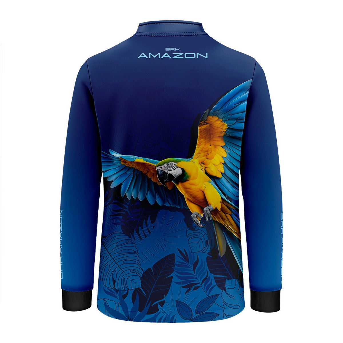 Camisa de Pesca Infantil Brk Amazon Arara Azul com Proteção UV50