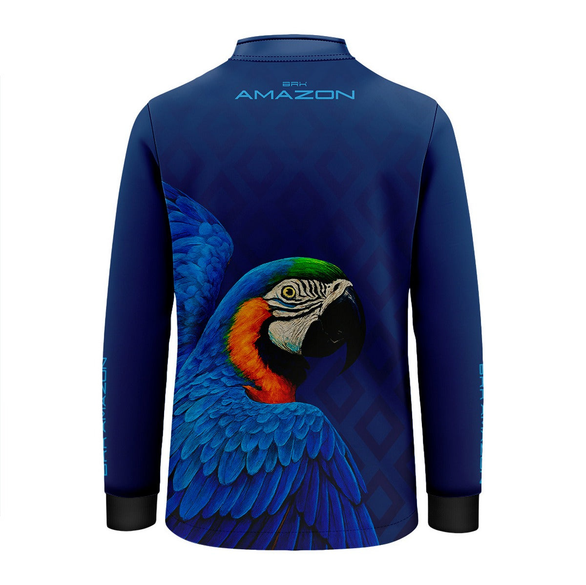 Camisa de Pesca Infantil Brk Amazon Arara Azul com Proteção UV50