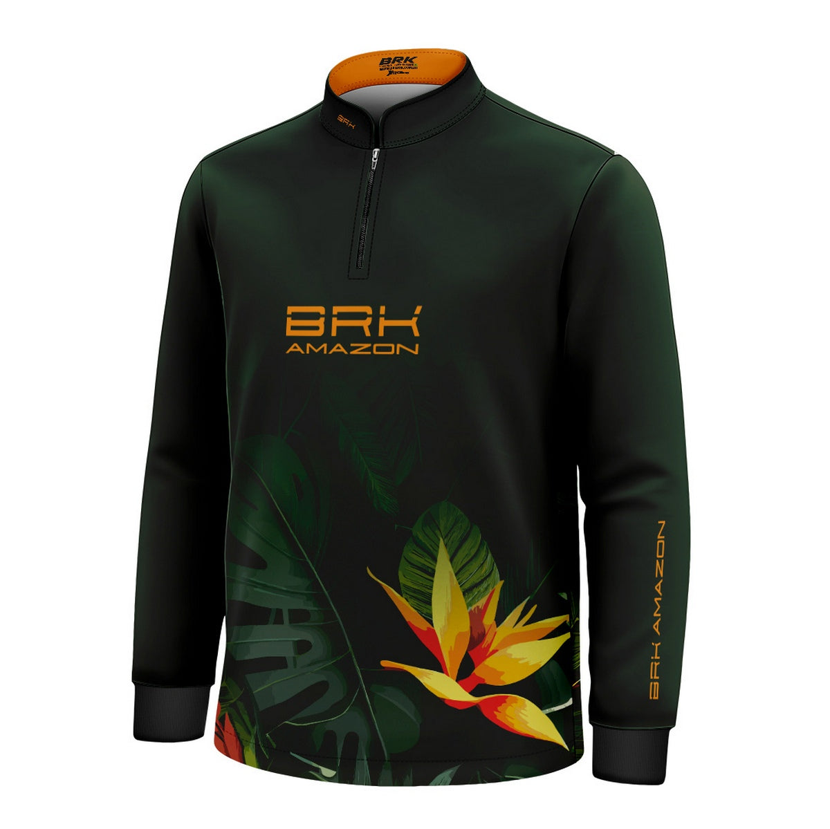 Camisa de Pesca Infantil Brk Amazon Verde Folhagem com Proteção UV50