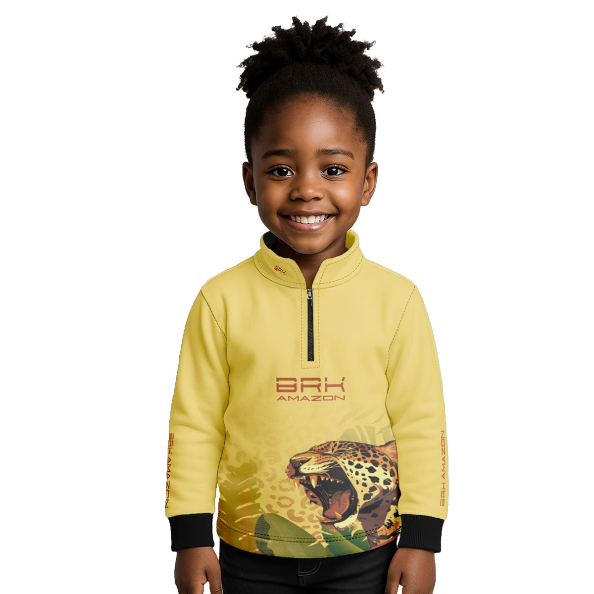 Camisa de Pesca Infantil Brk Amazon Onça com Proteção UV50