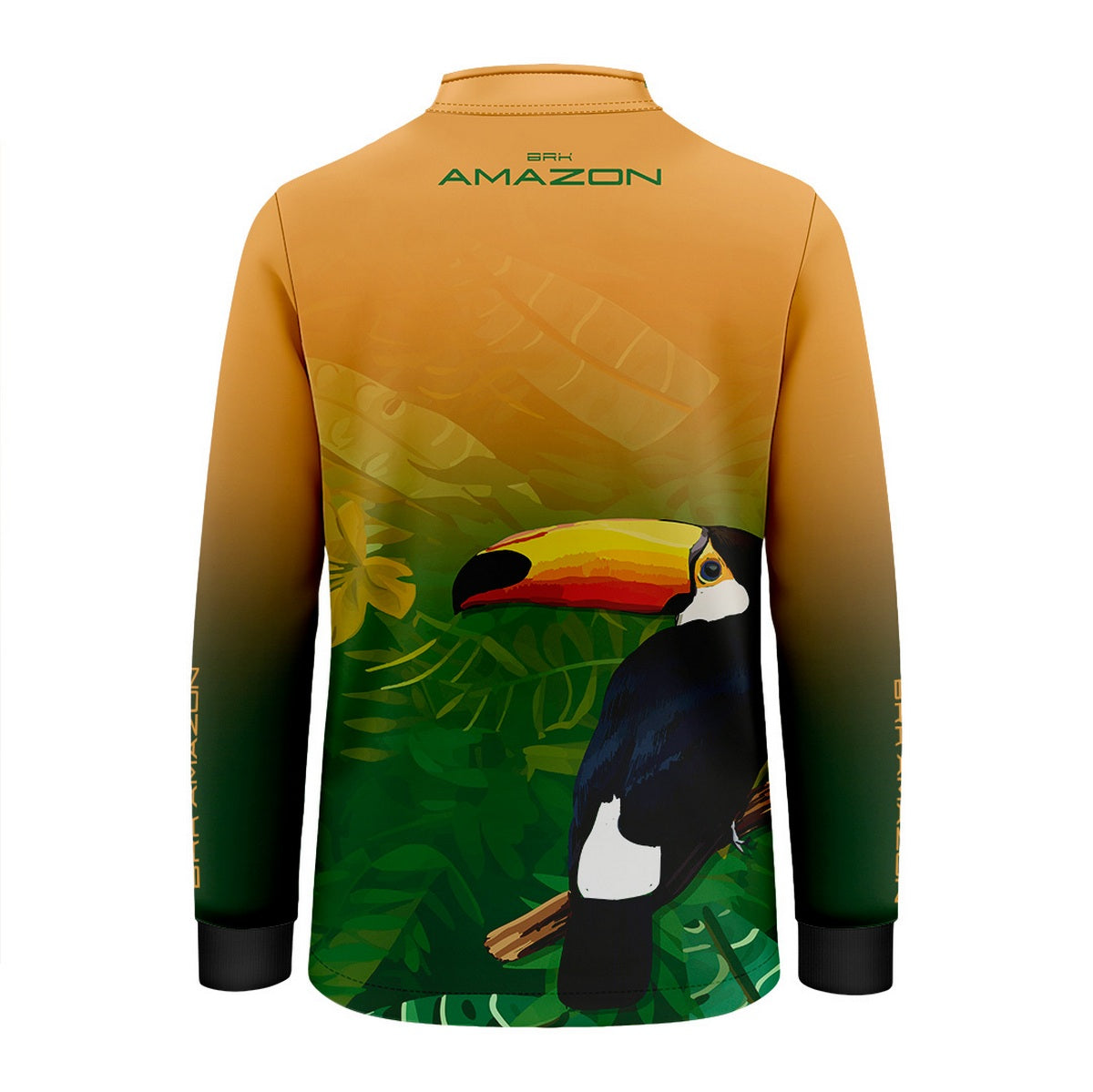 Camisa de Pesca Infantil Brk Amazon Tucano Floral com Proteção UV50