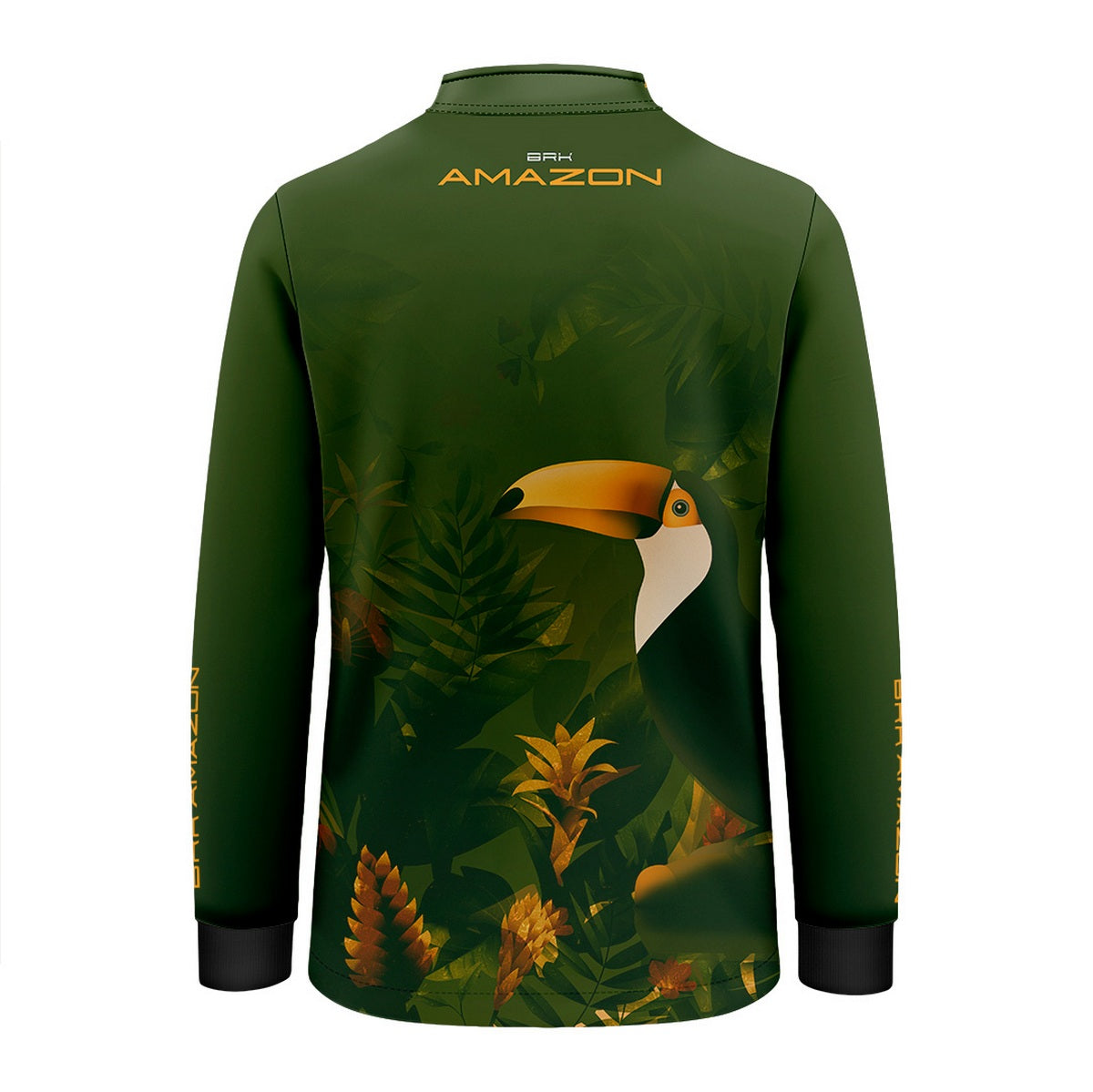 Camisa de Pesca Infantil Brk Amazon Verde Tucano com Proteção UV50