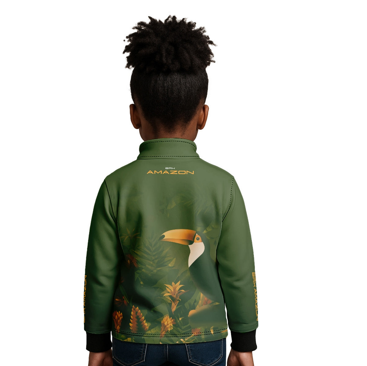 Camisa de Pesca Infantil Brk Amazon Verde Tucano com Proteção UV50