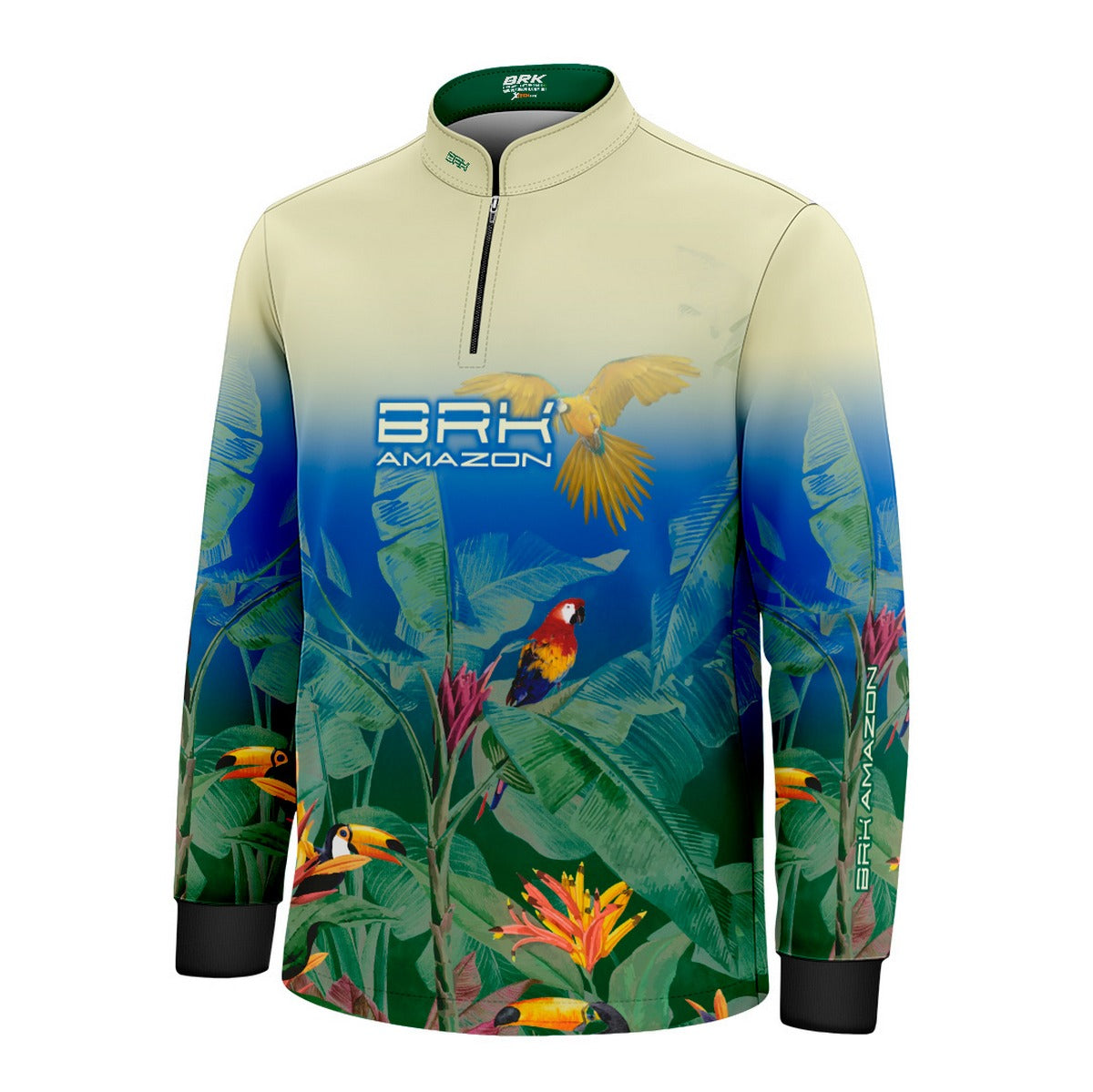 Camisa de Pesca Infantil Brk Amazon Araras e Tucanos com Proteção UV50