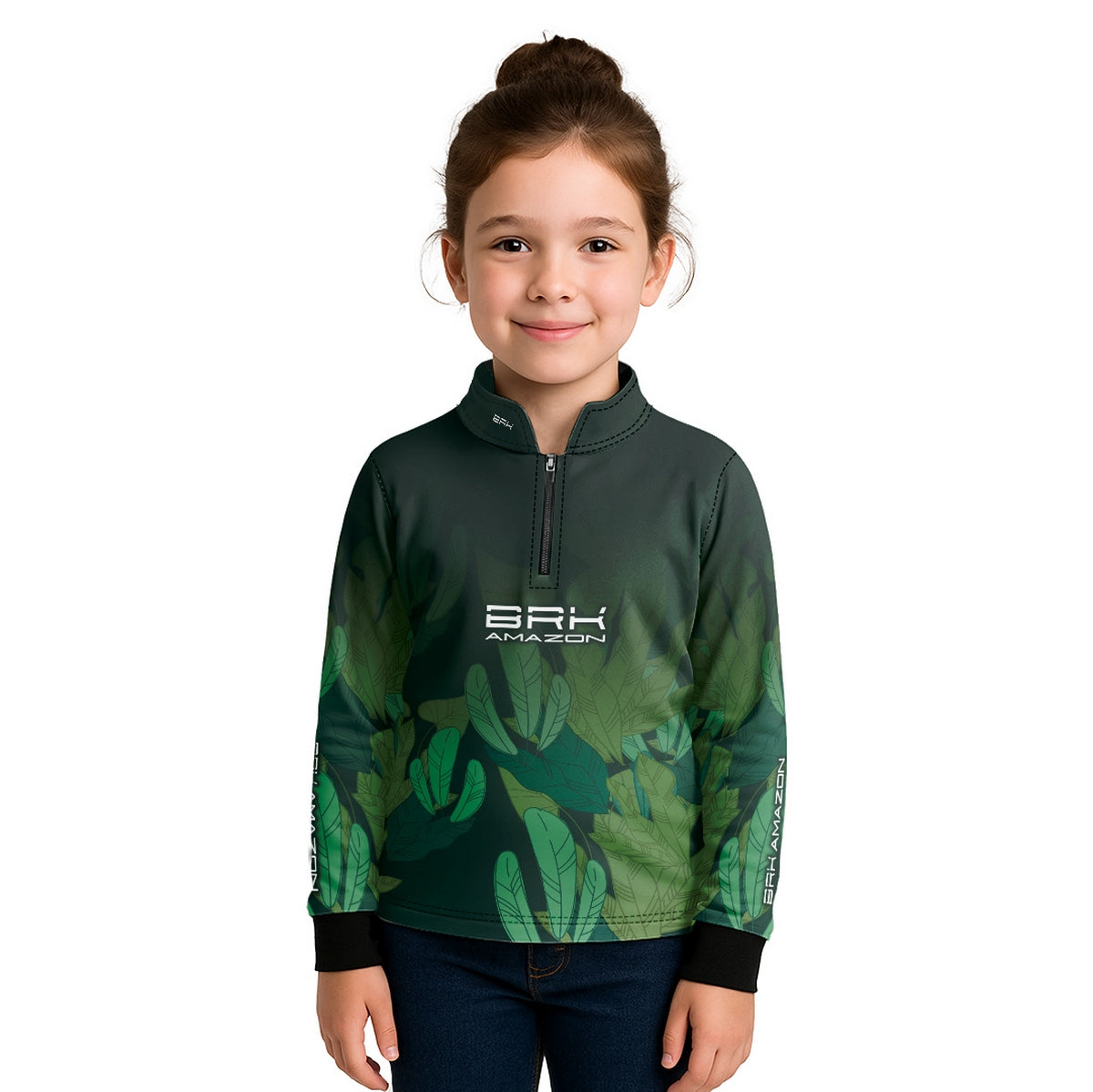 Camisa de Pesca Infantil Brk Amazon Floresta com Proteção UV50