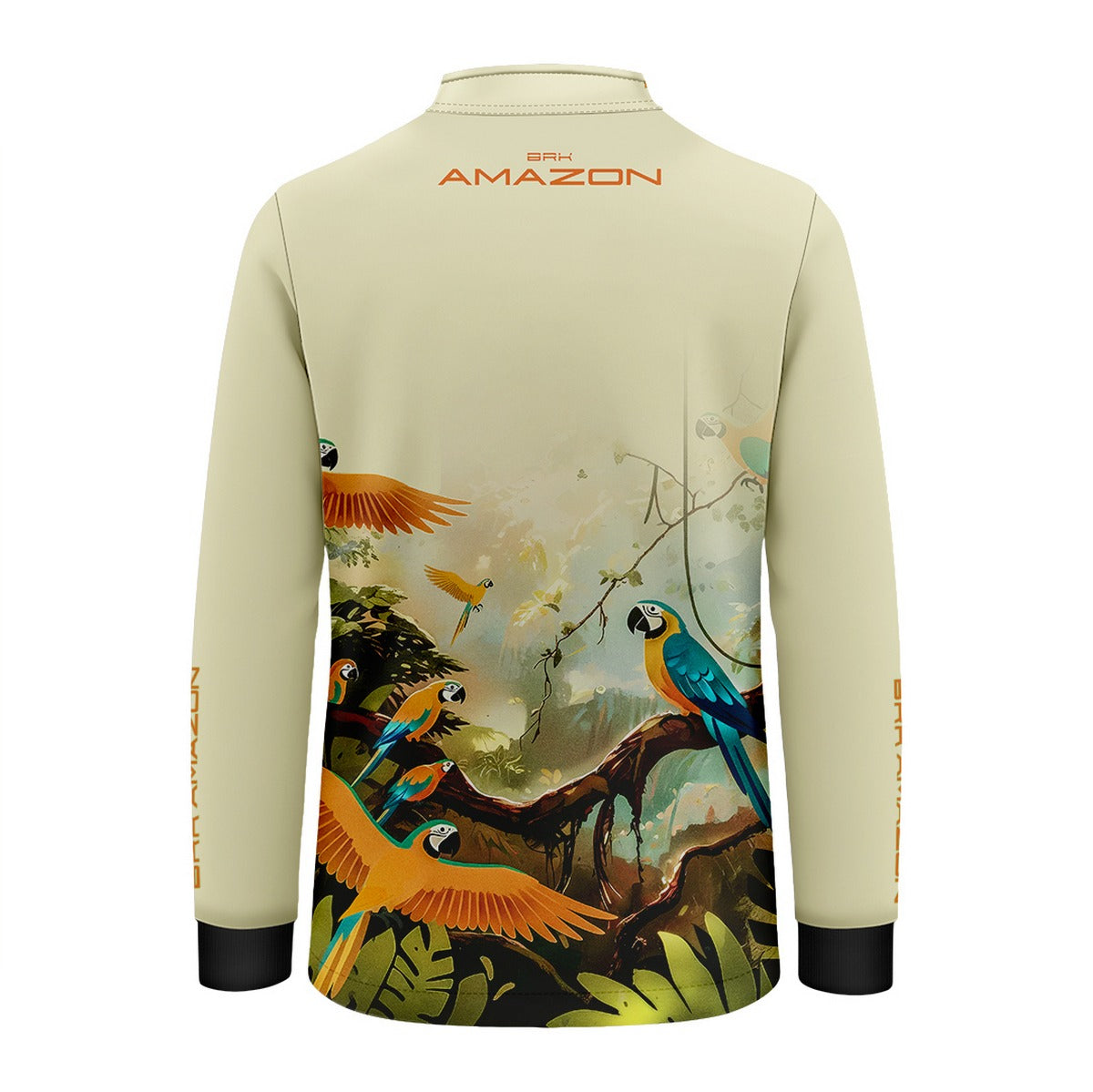 Camisa de Pesca Infantil Brk Amazon Araras com Proteção UV50