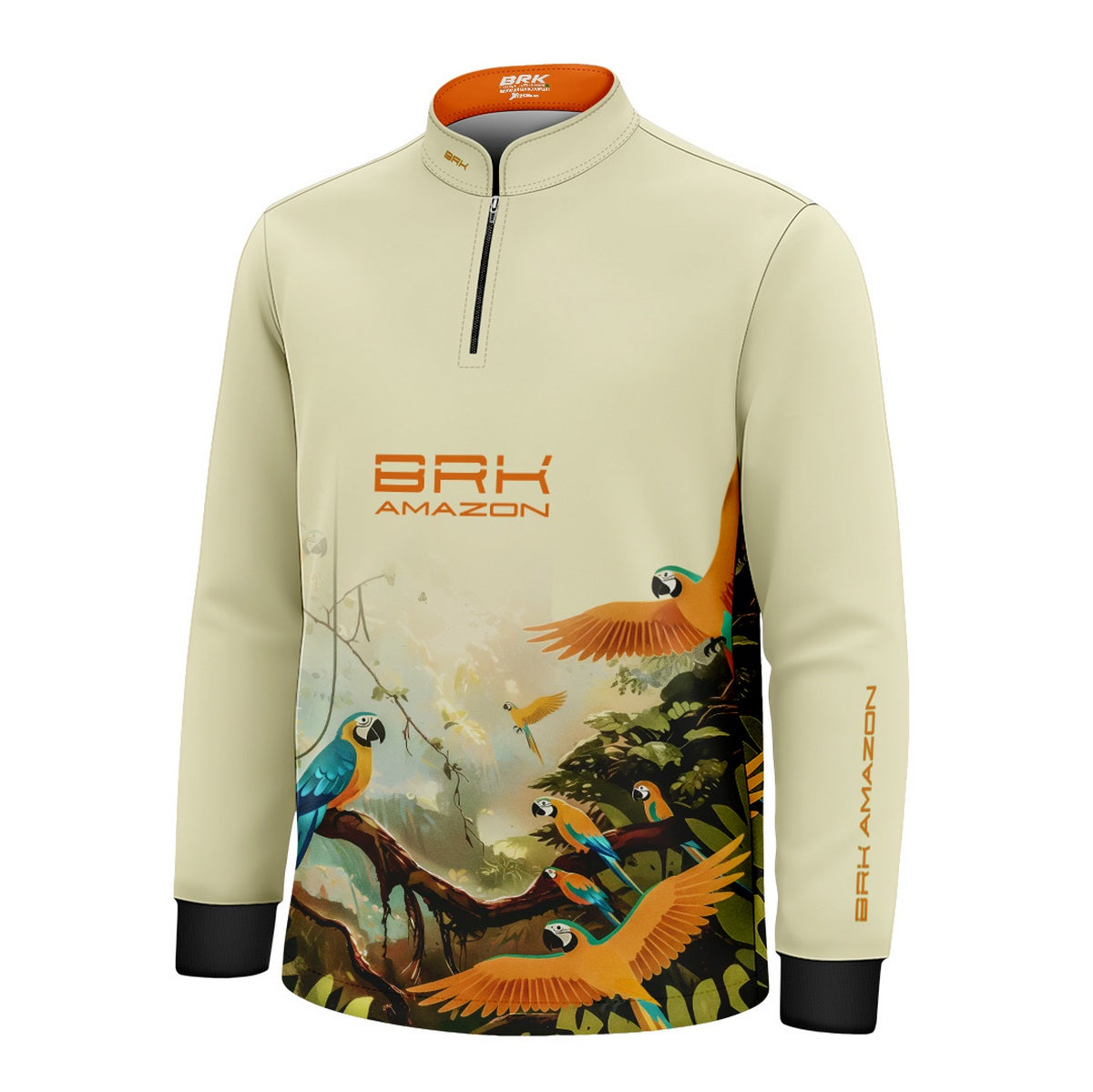 Camisa de Pesca Infantil Brk Amazon Araras com Proteção UV50