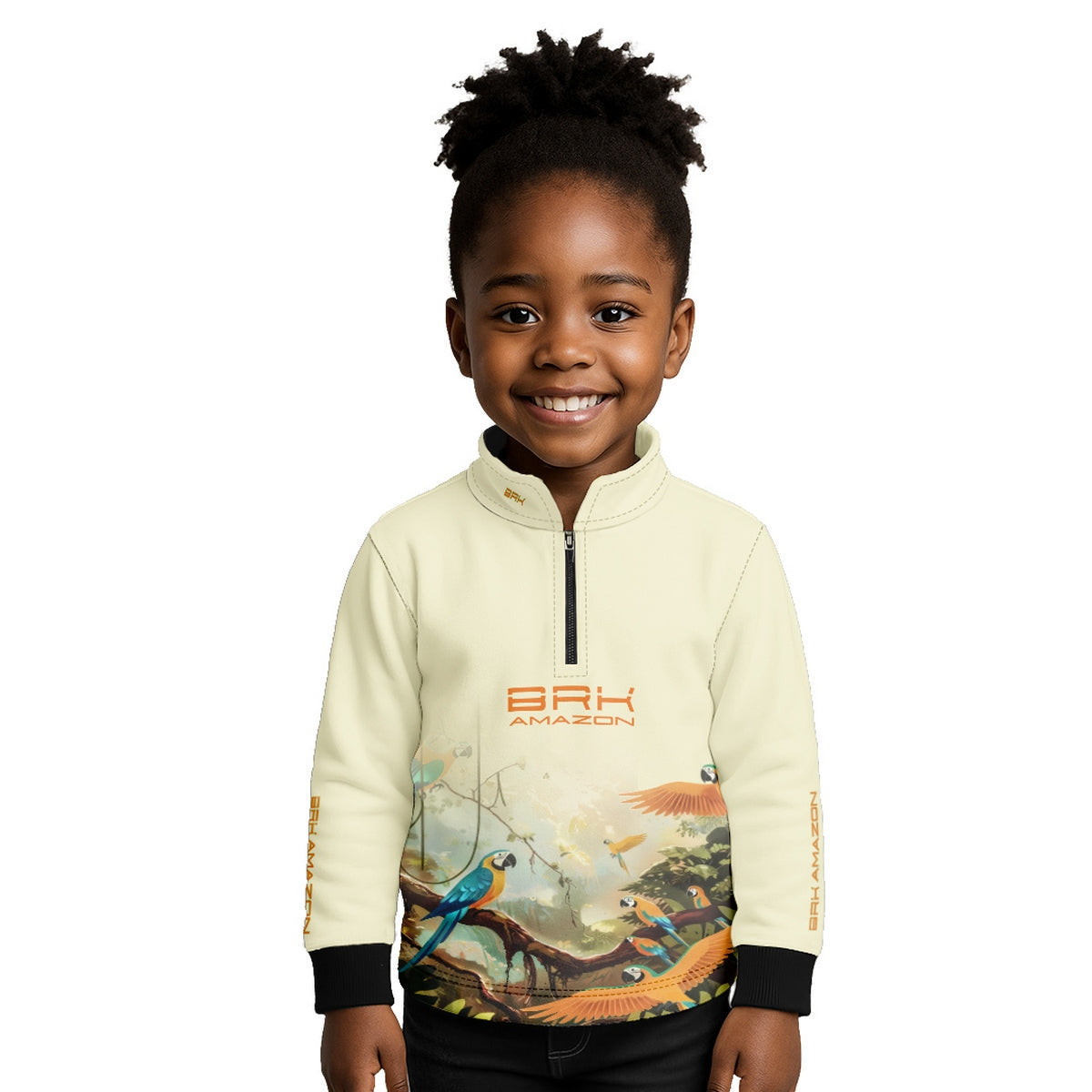 Camisa de Pesca Infantil Brk Amazon Araras com Proteção UV50