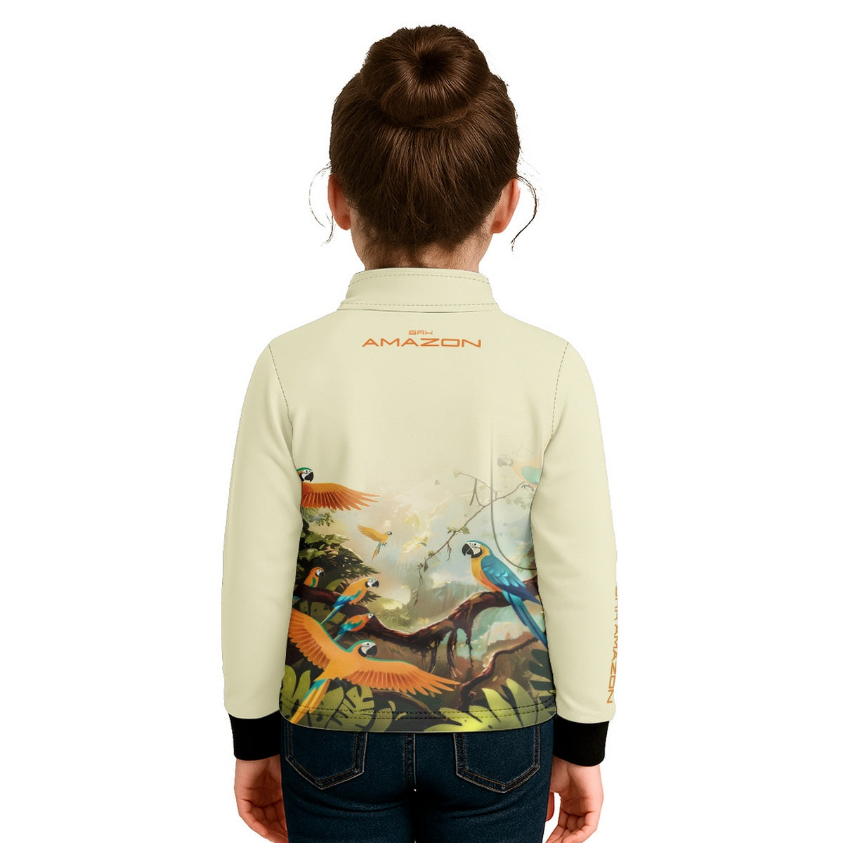 Camisa de Pesca Infantil Brk Amazon Araras com Proteção UV50