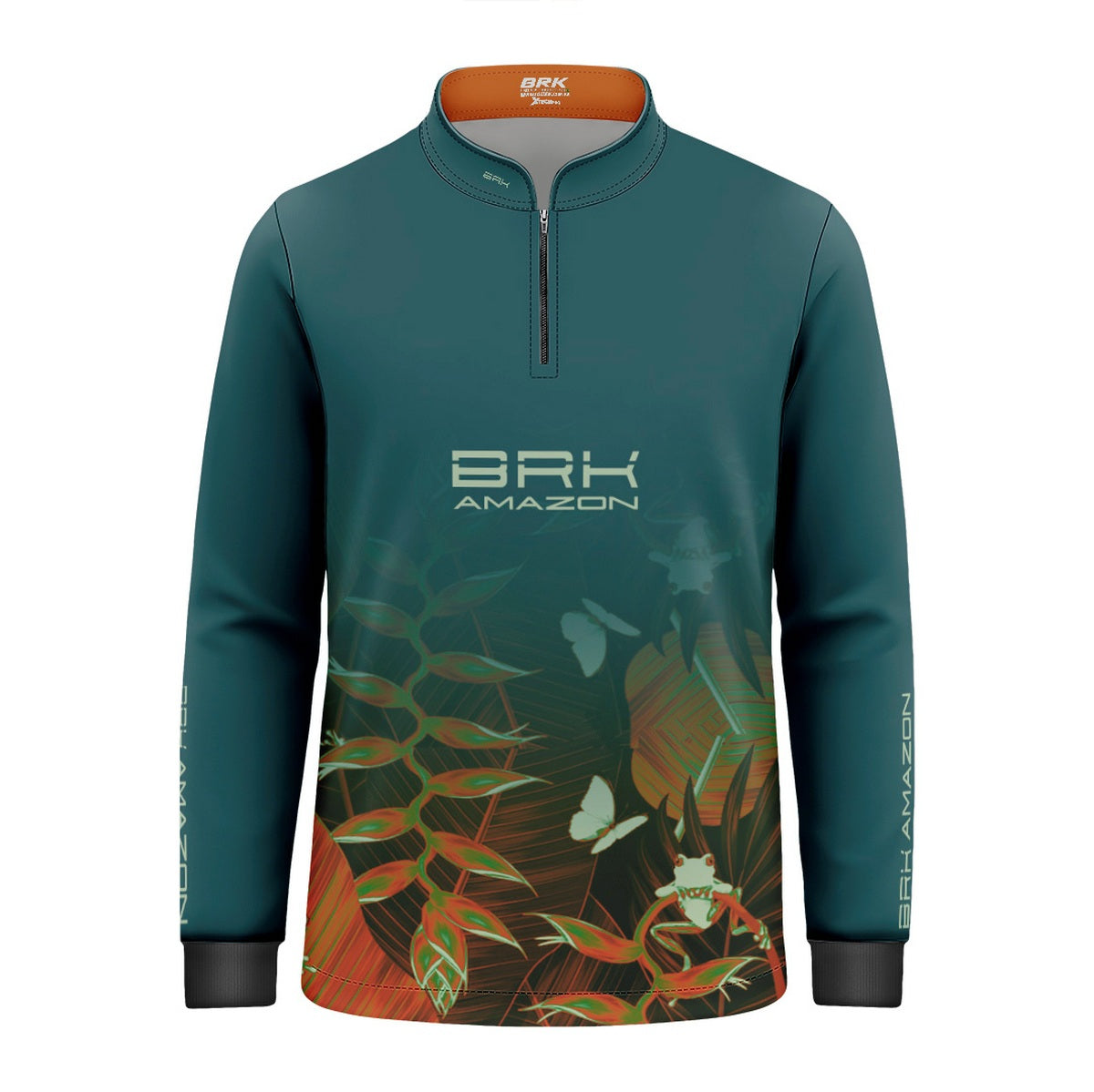 Camisa de Pesca Infantil Brk Amazon Folhas com Proteção UV50