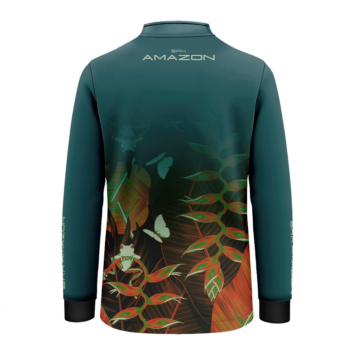 Camisa de Pesca Infantil Brk Amazon Folhas com Proteção UV50