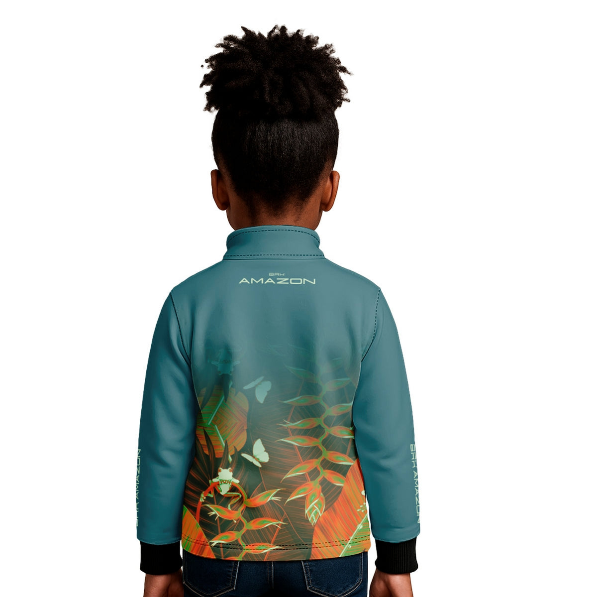 Camisa de Pesca Infantil Brk Amazon Folhas com Proteção UV50