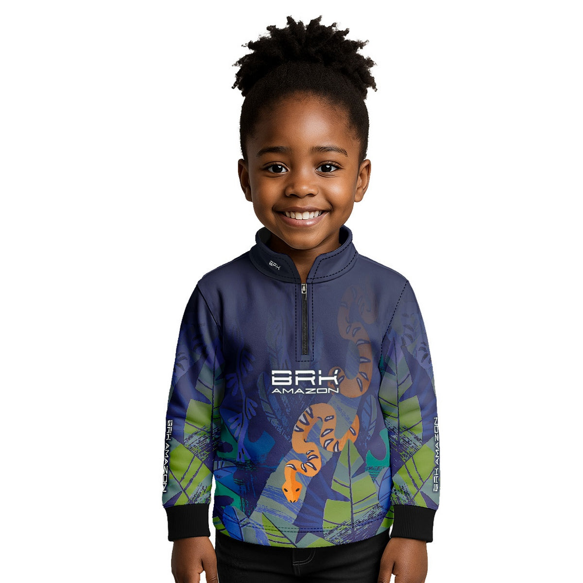 Camisa de Pesca Infantil Brk Amazon Cobra com Proteção UV50